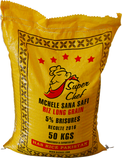 Pakistan IRRI6 White Rice 5% broken, 50 kg bag