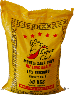 Pakistan White Rice 15% Broken, 50 kg bag
